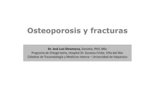 Osteoporosis y fracturas
