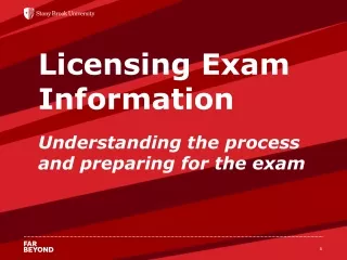 Licensing Exam Information Understanding the process and preparing for the exam