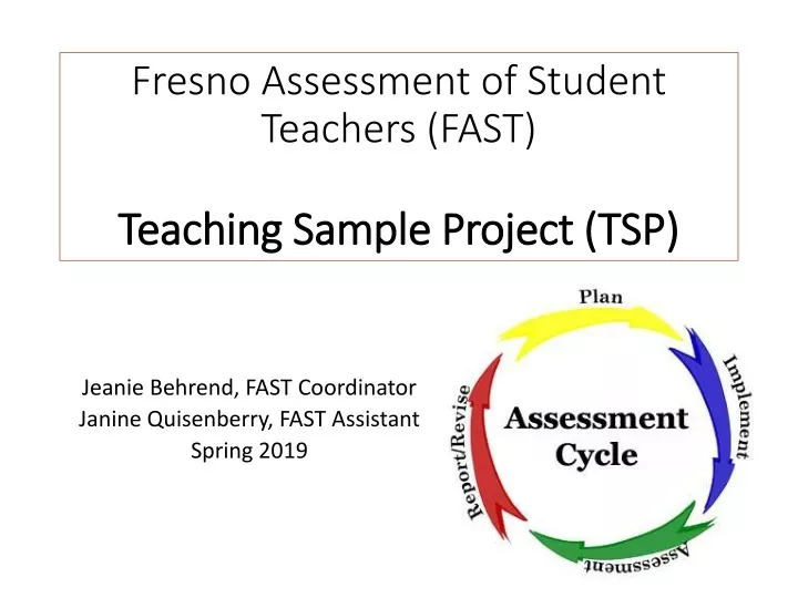 fresno assessment of student teachers fast teaching sample project tsp