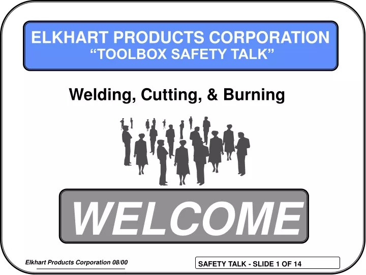 elkhart products corporation toolbox safety talk