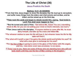 The Life of Christ (36)
