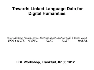 Towards Linked Language Data for Digital Humanities