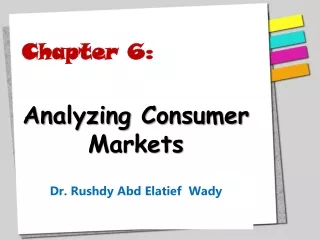 Chapter 6: Analyzing Consumer Markets Dr.  Rushdy Abd Elatief Wady