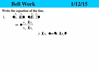 Bell Work				1/12/15