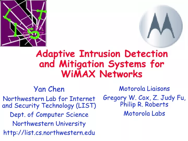adaptive intrusion detection and mitigation systems for wimax networks