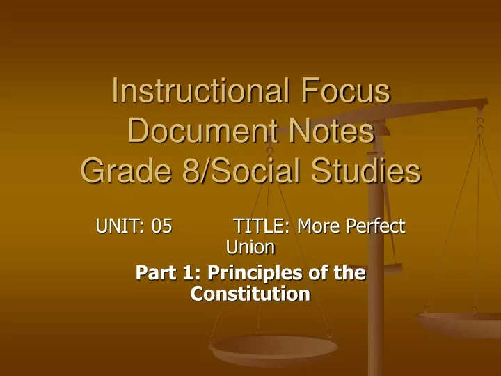 instructional focus document notes grade 8 social studies