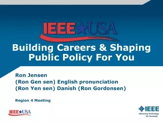 Building Careers &amp; Shaping Public Policy For You