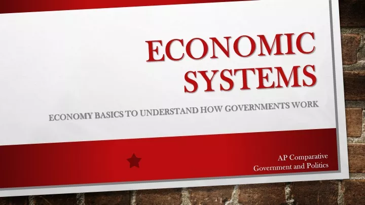 economic systems