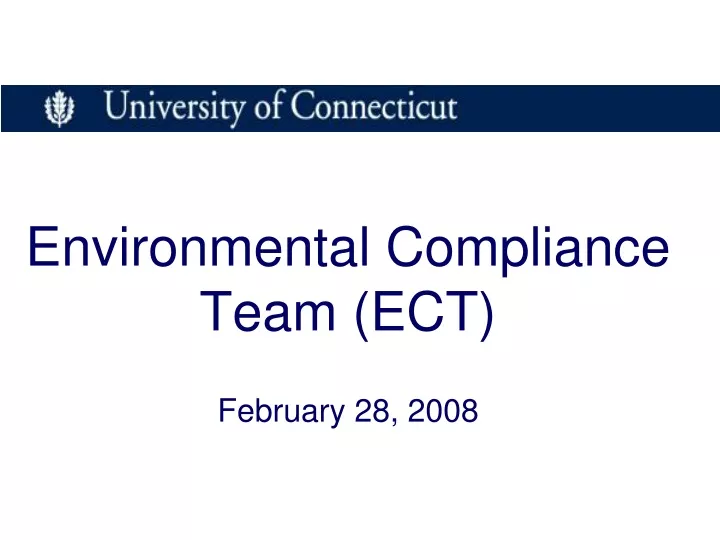 environmental compliance team ect february 28 2008