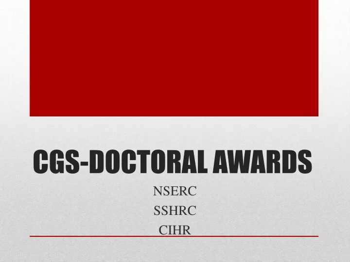 cgs doctoral awards