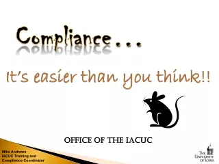 Compliance…