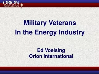Ed Voelsing Orion International