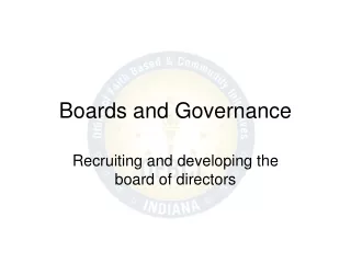 Boards and Governance