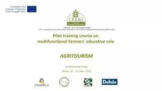 Pilot training course on multifunctional farmers' educative role