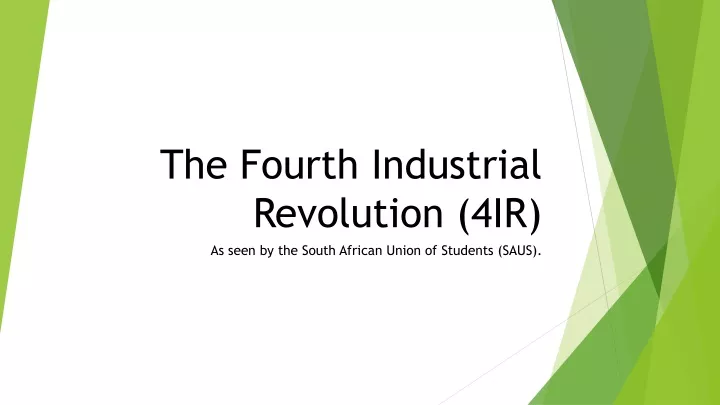 the fourth industrial revolution 4ir