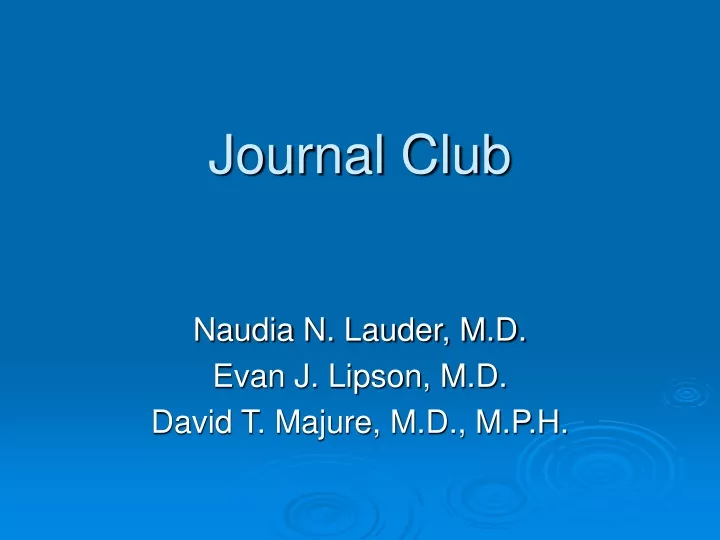 journal club