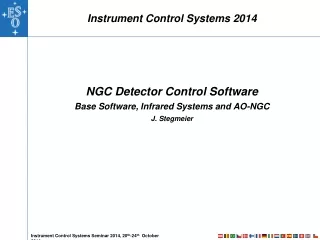 Instrument Control Systems 2014