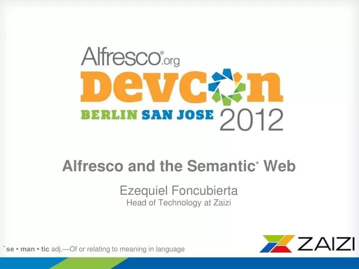 alfresco and the semantic web