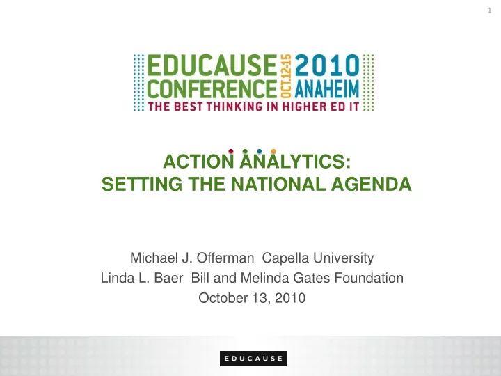 action analytics setting the national agenda