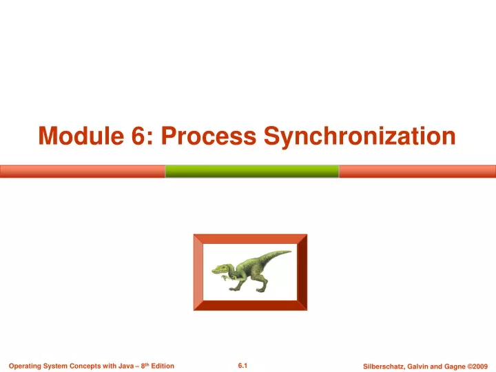 module 6 process synchronization