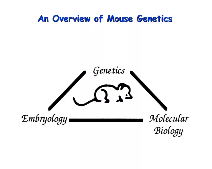 an overview of mouse genetics