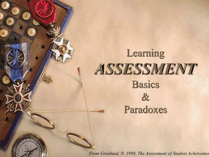 learning assessment basics paradoxes