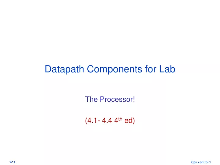 datapath components for lab