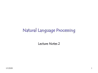 Natural Language Processing