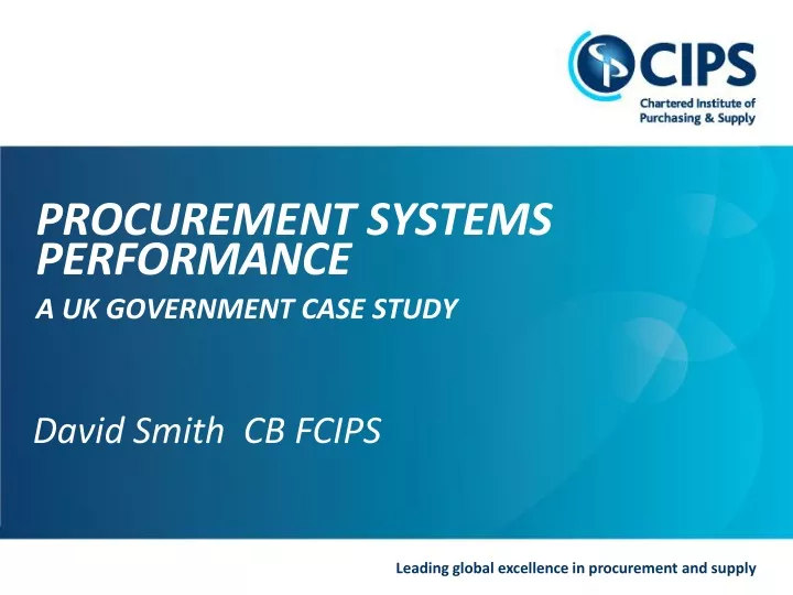 david smith cb fcips procurement systems performance