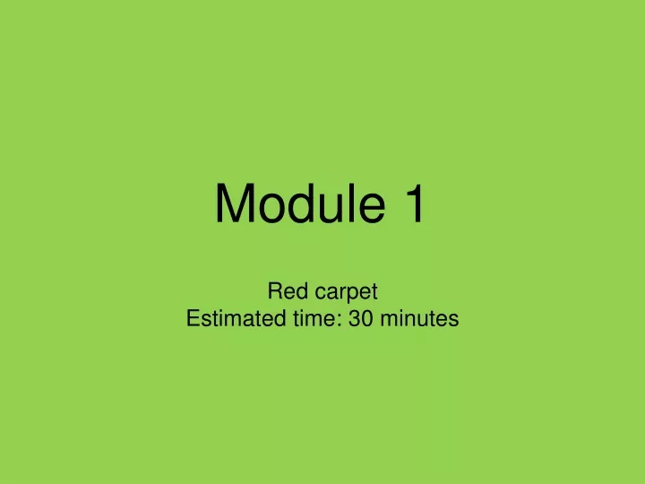 module 1