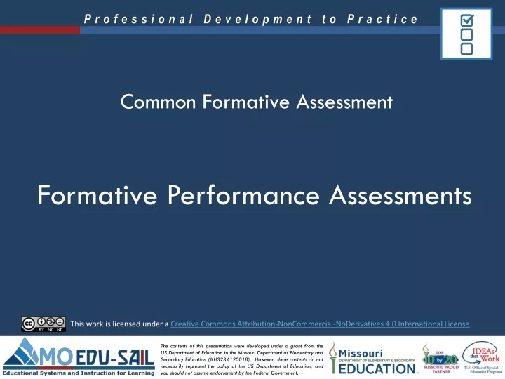 formative performance assessments