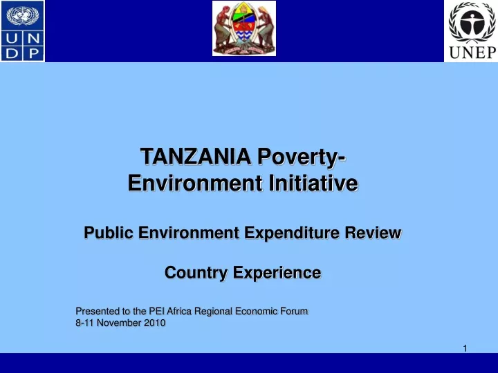 tanzania poverty environment initiative public
