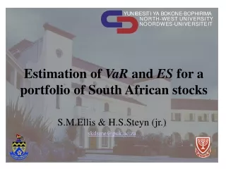Estimation of  VaR  and  ES  for a portfolio of South African stocks