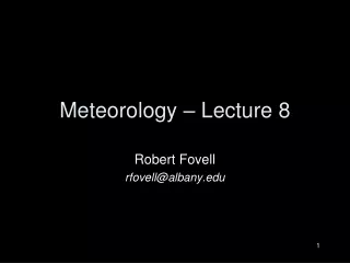 Meteorology – Lecture 8