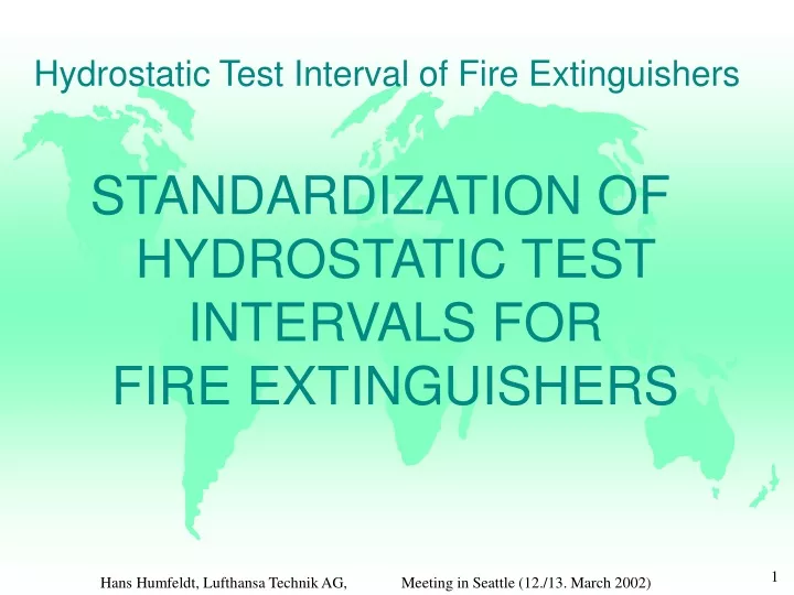 hydrostatic test interval of fire extinguishers