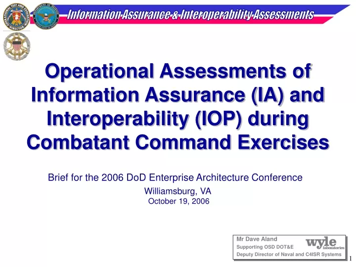 operational assessments of information assurance