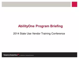 2014 State Use Vendor Training Conference