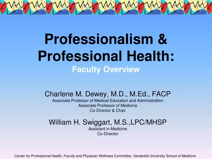 professionalism professional health faculty overview