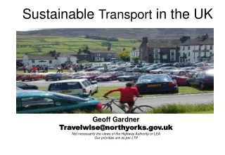 Sustainable  Transport  in the UK
