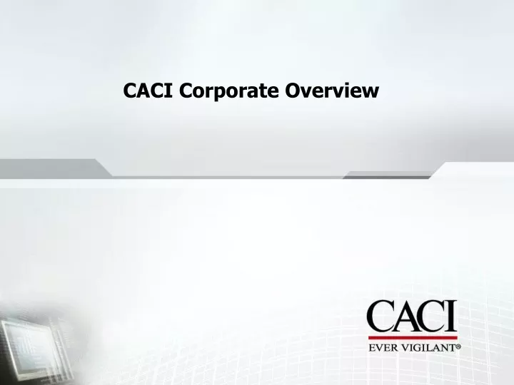 caci corporate overview