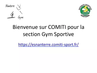 Bienvenue sur COMITI pour la section Gym Sportive