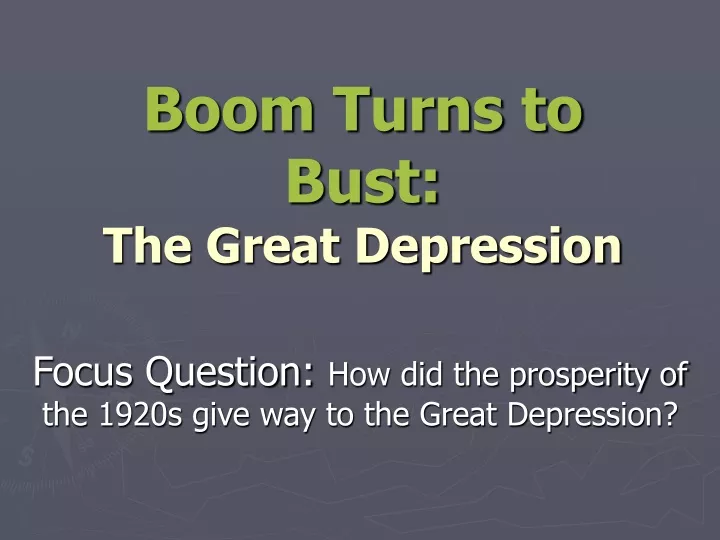 boom turns to bust the great depression