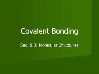 Covalent  Bonding