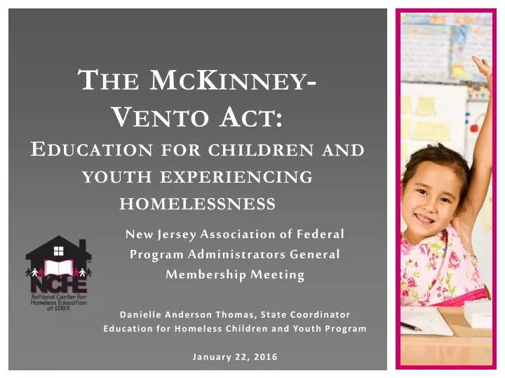 the mckinney vento act education for children and youth experiencing homelessness