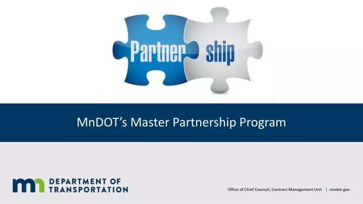 mndot s master partnership program