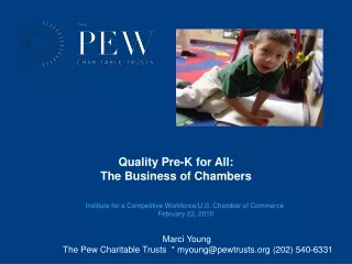Quality Pre-K for All:   The Business of Chambers