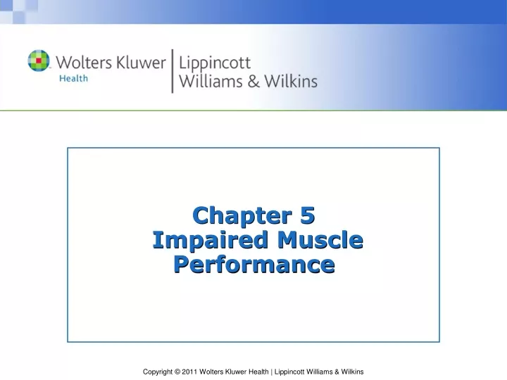 chapter 5 impaired muscle performance