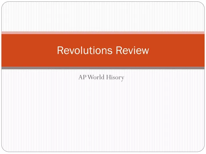 revolutions review