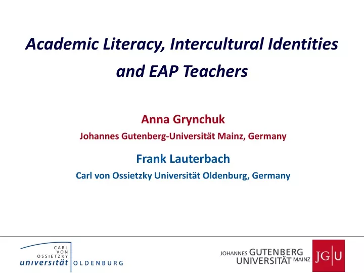 academic literacy intercultural identities
