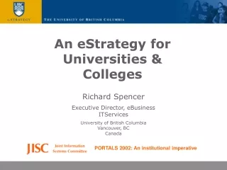 An eStrategy for Universities &amp; Colleges